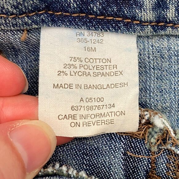 Lee Maxi Jean Skirt Front Slit Blue Denim Cottagecore Modest Prairie Womens 16 - Picture 4 of 8